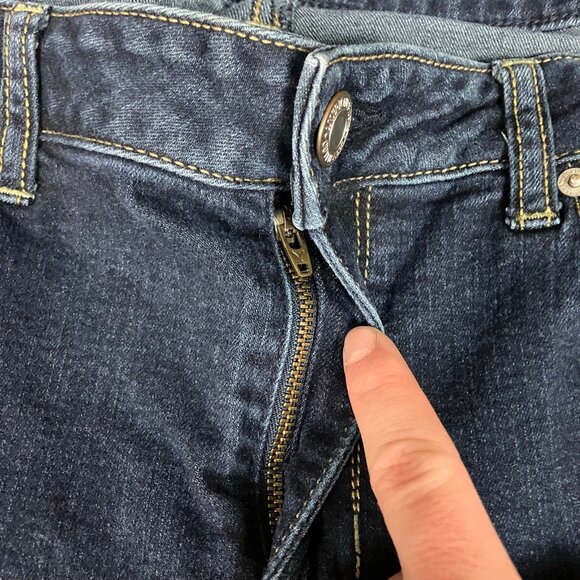 American Eagle Women’s Size 14 Long Super Stretch Skinny Blue Jeans Zip - Picture 4 of 12